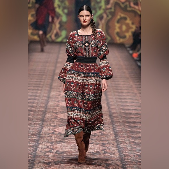Lena Hoschek Dresses & Skirts - Lena Hoschek Bohemian folklore Floral Print midi Dress